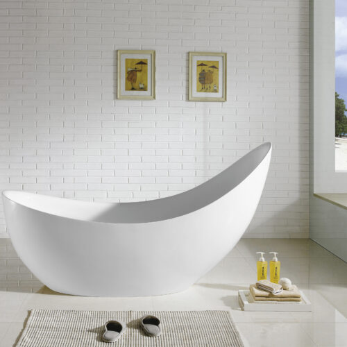 Posh Free Standing Bathtub Gloss White