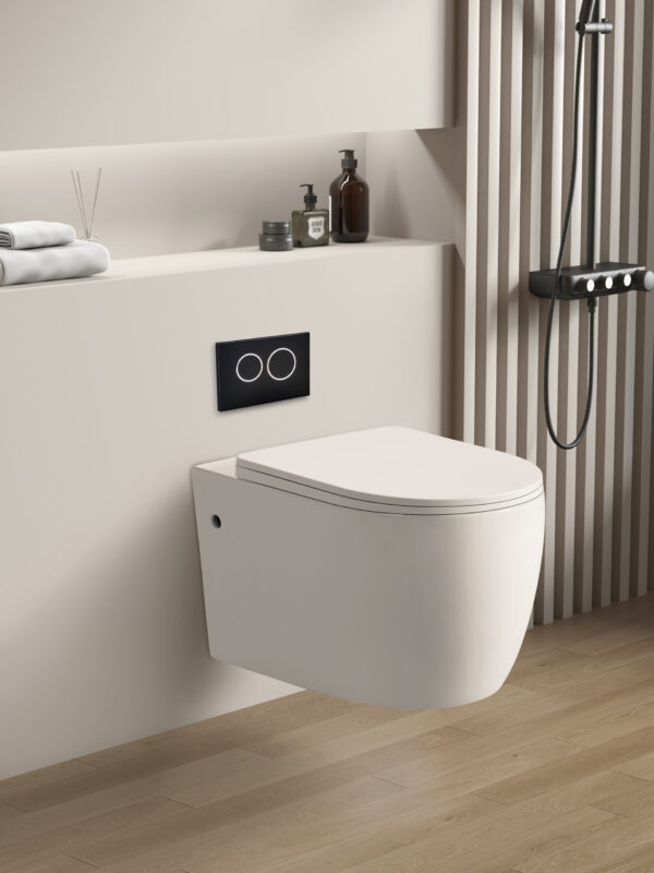 Veda Rimless Wall Hung Flush Pan