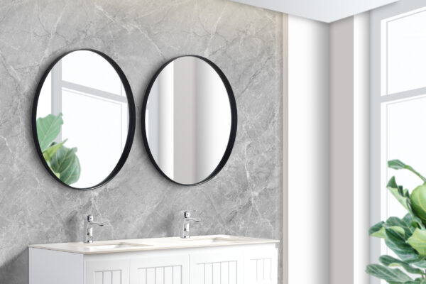 Olivia Framed Round Mirror