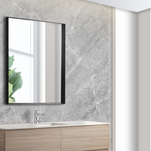 Qubist Framed Square Mirror