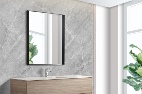 Qubist Framed Square Mirror