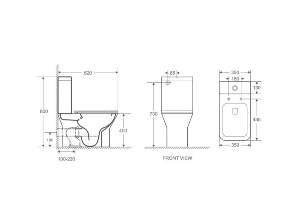Aria Back-to-Wall Toilet Suite - Image 5