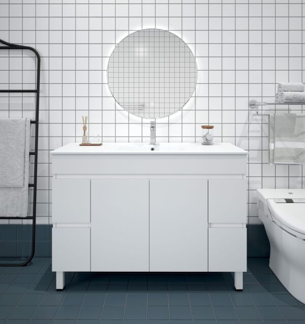 BIANCA 1200mm PVC Freestanding Vanity