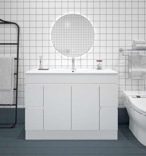 BIANCA 1200mm PVC Freestanding Vanity - Image 3