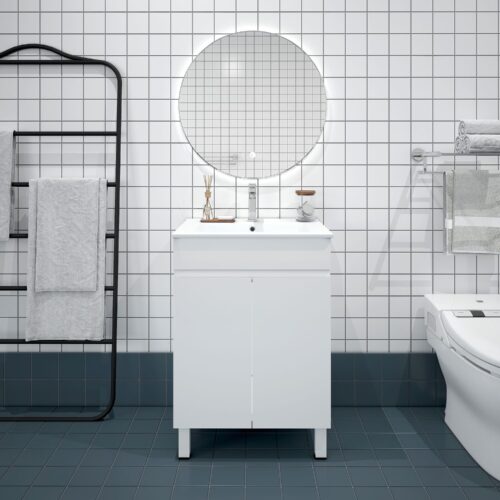 BIANCA 600mm PVC Slim Freestanding Vanity