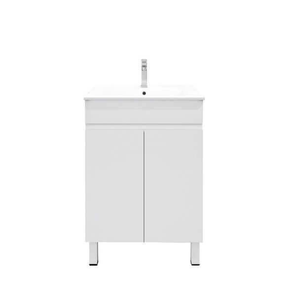 BIANCA 600mm PVC Slim Freestanding Vanity - Image 2