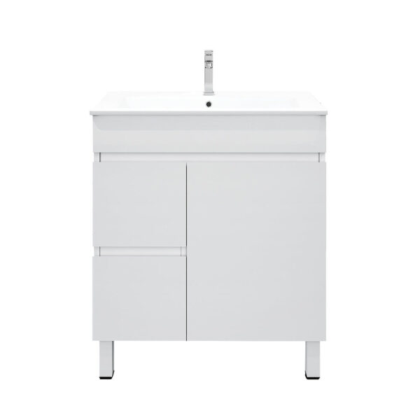 BIANCA 750mm PVC Slim Freestanding Vanity (LHD) - Image 2