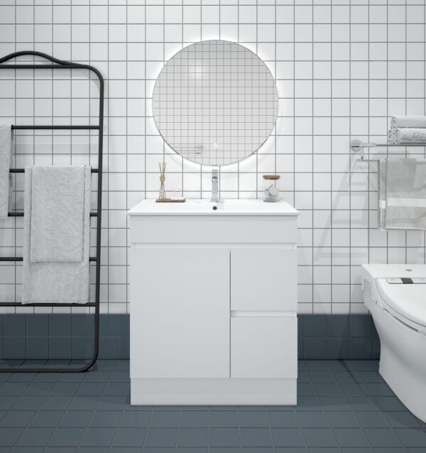 BIANCA 750mm PVC Freestanding Vanity (RHD) - Image 3