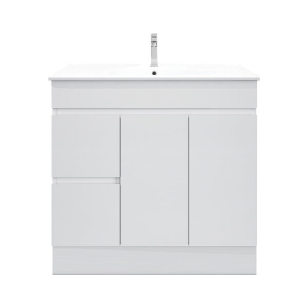 BIANCA 900mm PVC Slim Freestanding Vanity (LHD) - Image 4