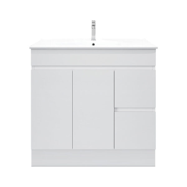 BIANCA 900mm PVC Slim Freestanding Vanity (RHD) - Image 4