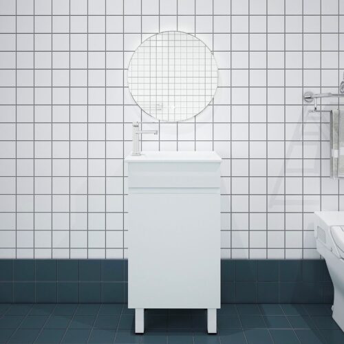 BIANCA 400mm PVC Slim Freestanding Vanity