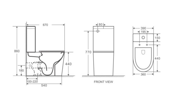Berlin Back-to-Wall Toilet Suite - Image 7