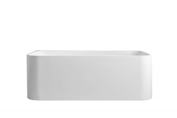 Bullion Ultra-Thin Back-to-Wall Bathtub - Gloss White - Image 4