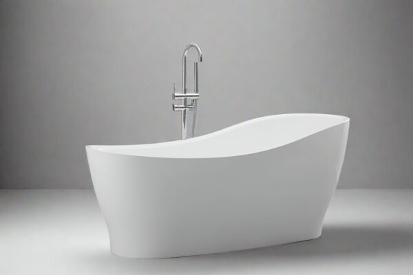 Clara Freestanding Bathtub - Gloss White - Image 4