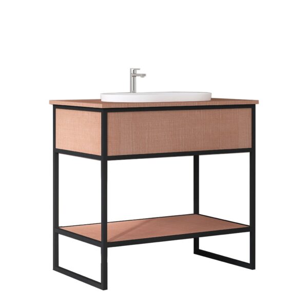 DIO 900mm Vanity Cabinet for Insert Basin - Costa Oak - Image 2