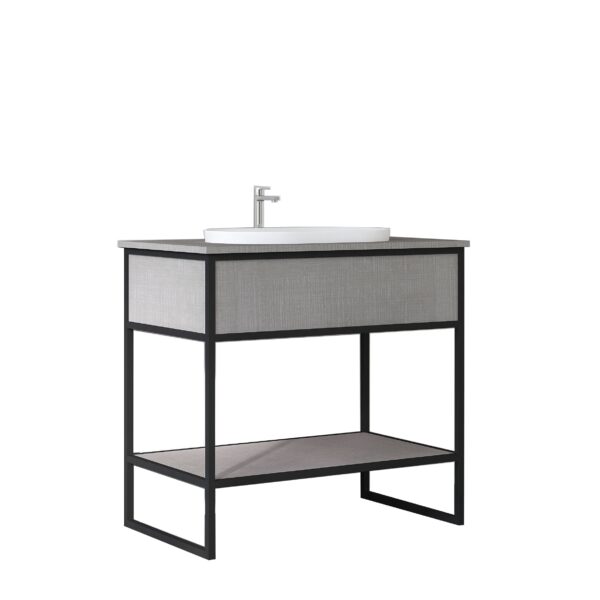DIO 900mm Vanity Cabinet for Insert Basin - Nero Matt - Image 2