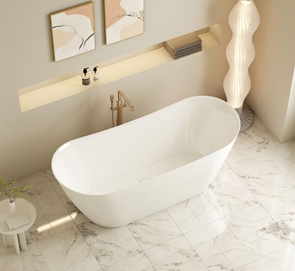 Disney Ultra-Thin Freestanding Bathtub - Gloss White - Image 3