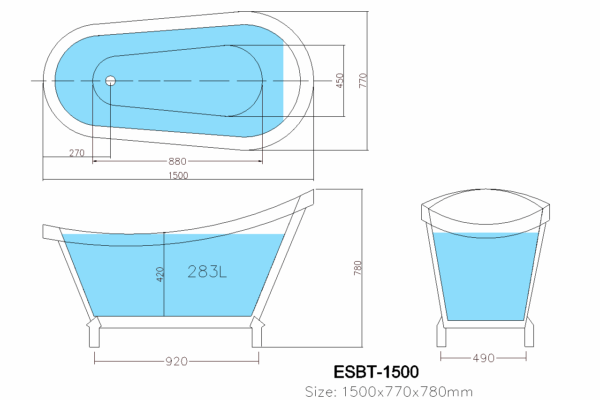 Espada Claw Foot Bathtub - Image 3