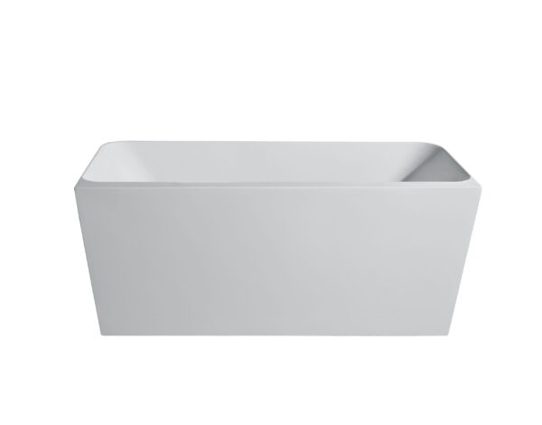 Fortuna Ultra-Thin Back-to-Wall Bathtub - Gloss White - Image 4