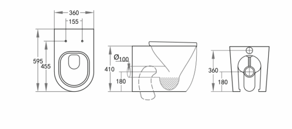 Veda Back to Wall Flush Pan - Image 6
