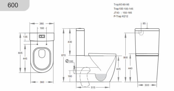 Avis Compact Rimless Flush Pan - Image 4