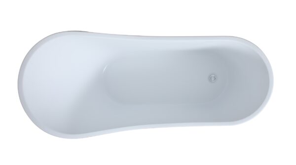 Bevel Free Standing Bathtub Gloss Black - Image 3