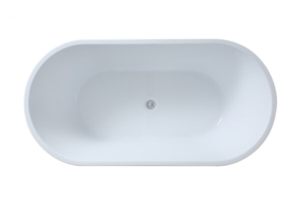 Opal Free Standing Bathtub Mini Gloss Black & White - Image 4