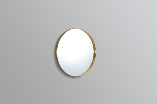 Oliva Round Yellow Gold Frame Mirror - Image 2