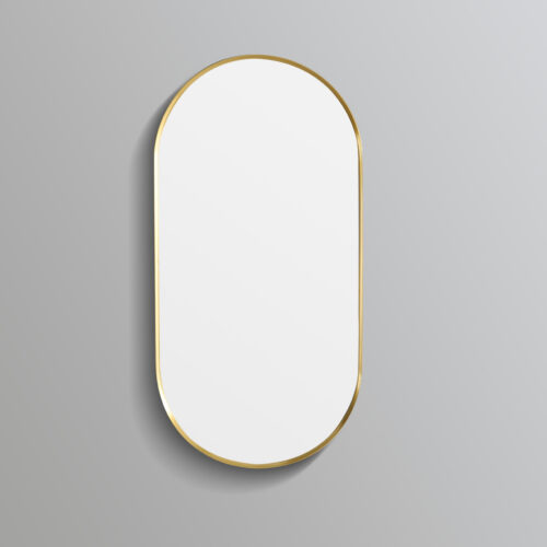 Oliva Oval Yellow Gold Frame Mirror