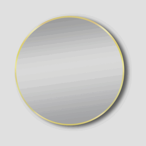Olivia Framed Round Mirror Matte Brushed Gold