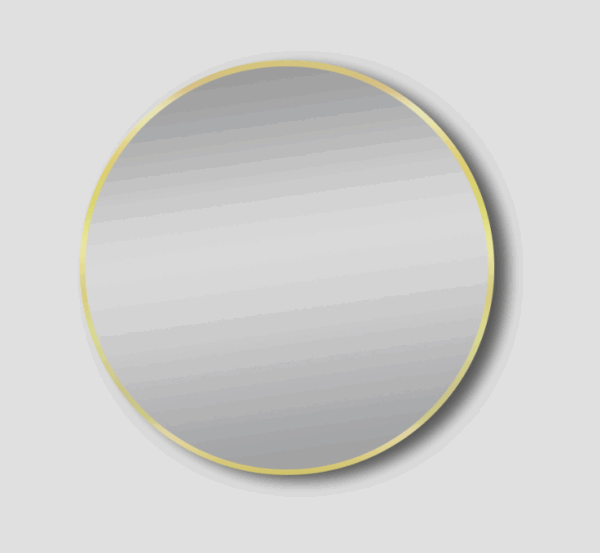 Olivia Framed Round Mirror Matte Brushed Gold