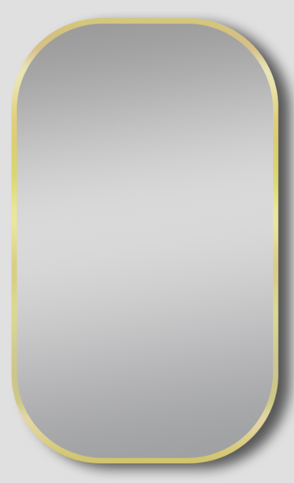 Olivia Framed Mirror Matte Brushed Gold