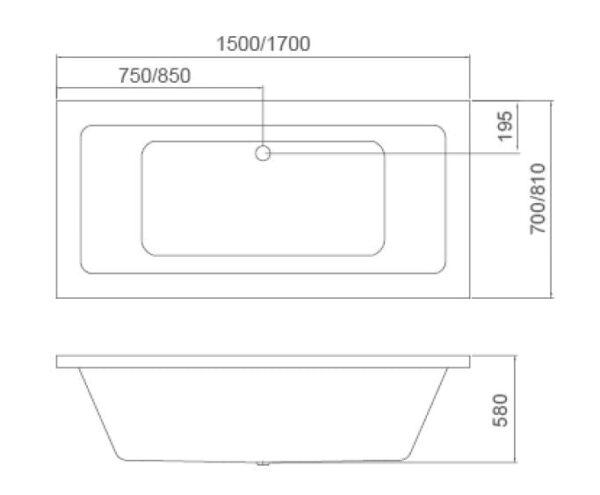Mira Insert & Island Bathtub - Gloss White - Image 5