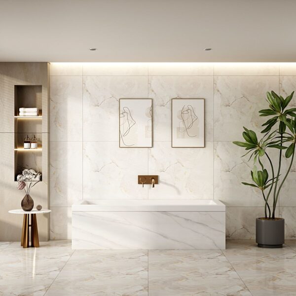 Mira Insert & Island Bathtub - Gloss White - Image 2