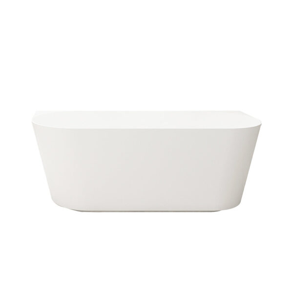 Musen Ultra-Thin Back-to-Wall Bathtub - Gloss White - Image 4