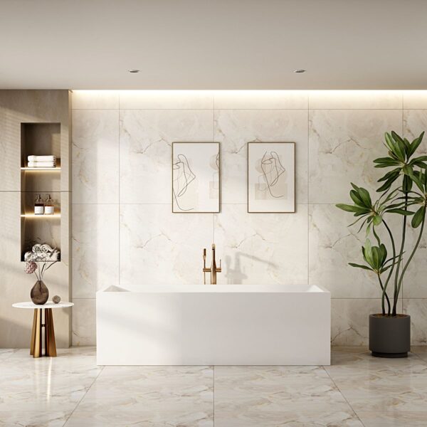 Orta Multi-Fit Freestanding Bathtub - Gloss White - Image 2