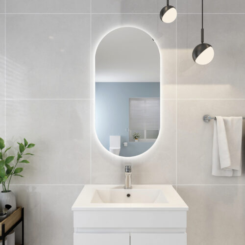 Oval LED Backlit Mirror