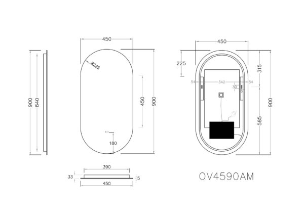 Oval LED Backlit Mirror - Image 4