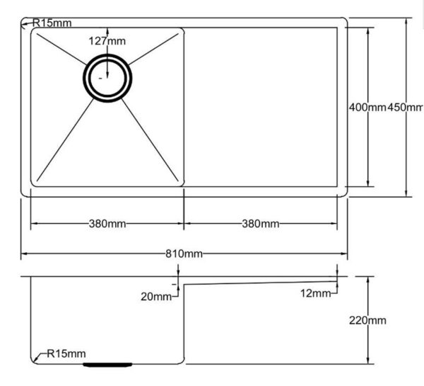 Hand Made Stainless Steel Kitchen Sink - Image 2