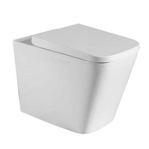 Qubist Wall Faced Floor Box Rim Flush Pan