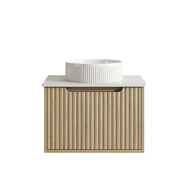 Fluted Rhea 600mm Freestanding Cabinet - Natural Oak - Image 4