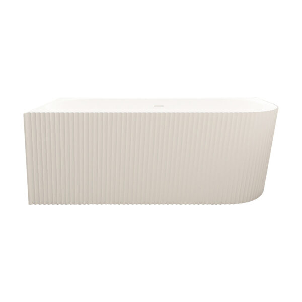 Rose V-Groove Corner Bathtub - Matt White - Image 8