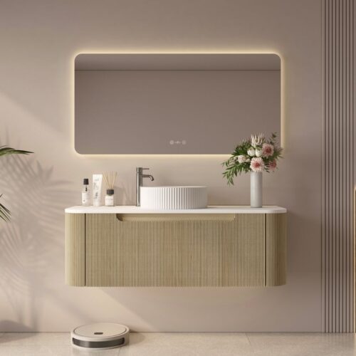 Rome 1200mm Wall-Hung Cabinet - Bur Oak