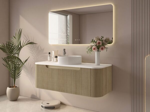 Rome 1200mm Wall-Hung Cabinet - Bur Oak - Image 2