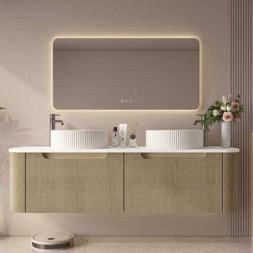 Rome 1500mm Wall-Hung Cabinet - Bur Oak