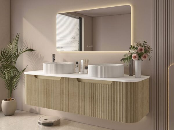 Rome 1500mm Wall-Hung Cabinet - Bur Oak - Image 2