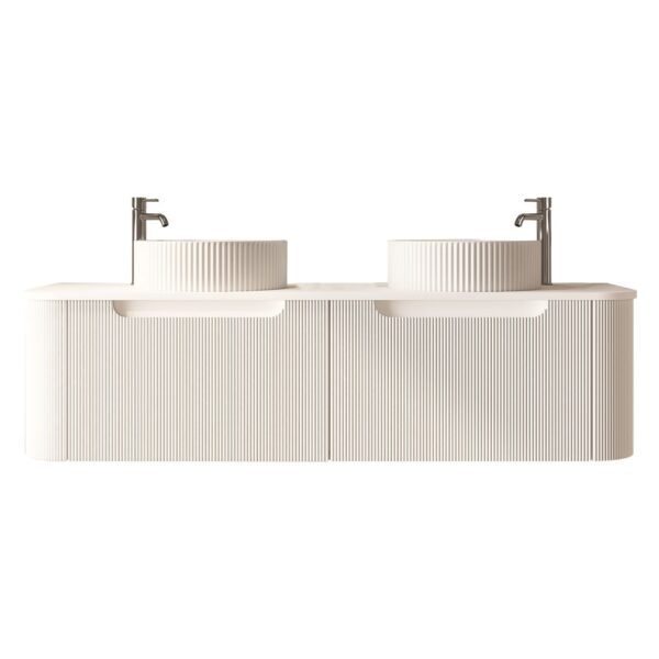 Rome 1500mm Wall-Hung Cabinet - Matt White - Image 4