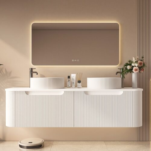 Rome 1500mm Wall-Hung Cabinet - Matt White