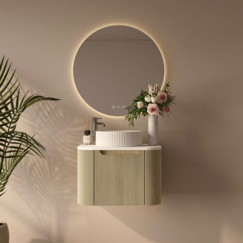 Rome 600mm Wall-Hung Cabinet - Bur Oak