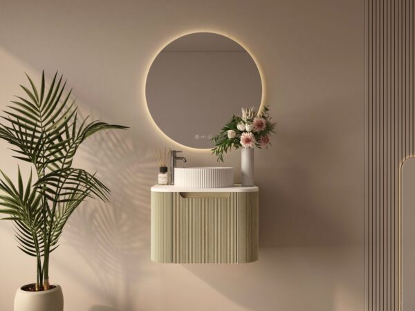 Rome 600mm Wall-Hung Cabinet - Bur Oak